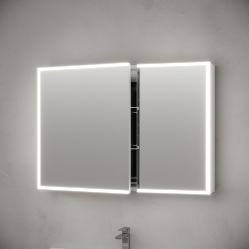 Зеркало-шкаф Sancos Evoke SC80100 100х70 подвесной цвет серый - фото 4